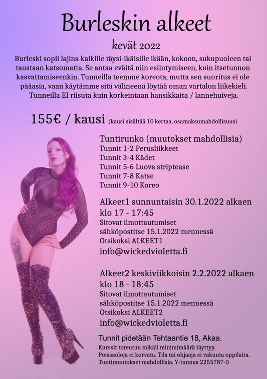 Kevätkauden viikkotunnit julkaistu!